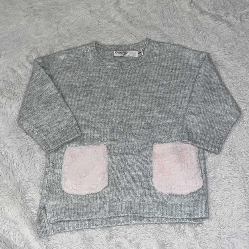 George gray sweater with pockets baby girl clothing